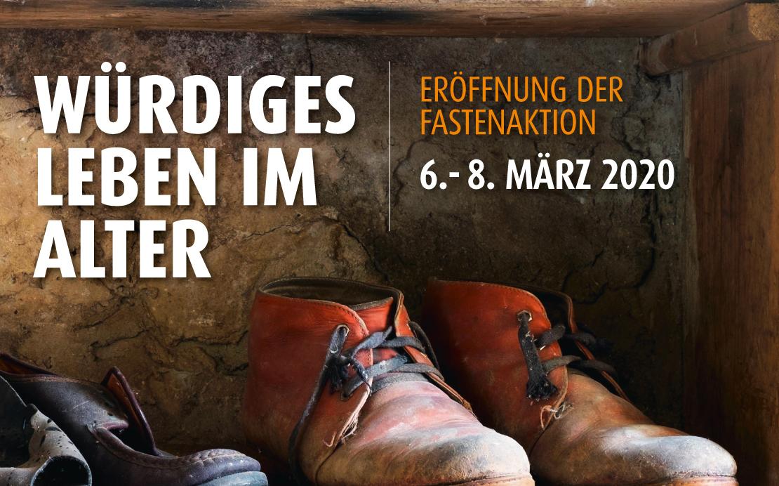 Plakat Eröffnung der Fastenaktion Würdiges Leben im Alter, C. Amthor