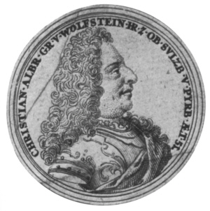Historische münzähnliche Abbildung des Graf von Wolfstein
